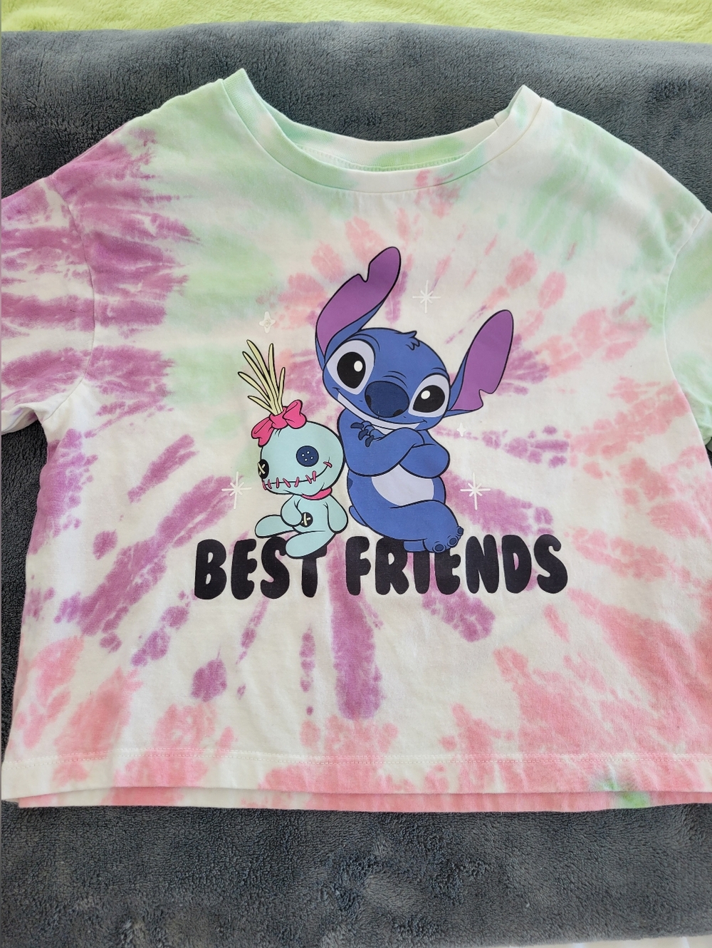 🩷3/20$ Disney Tie-Dye Stitch 'Best Friends' Crop Tee - Stich 6 Years